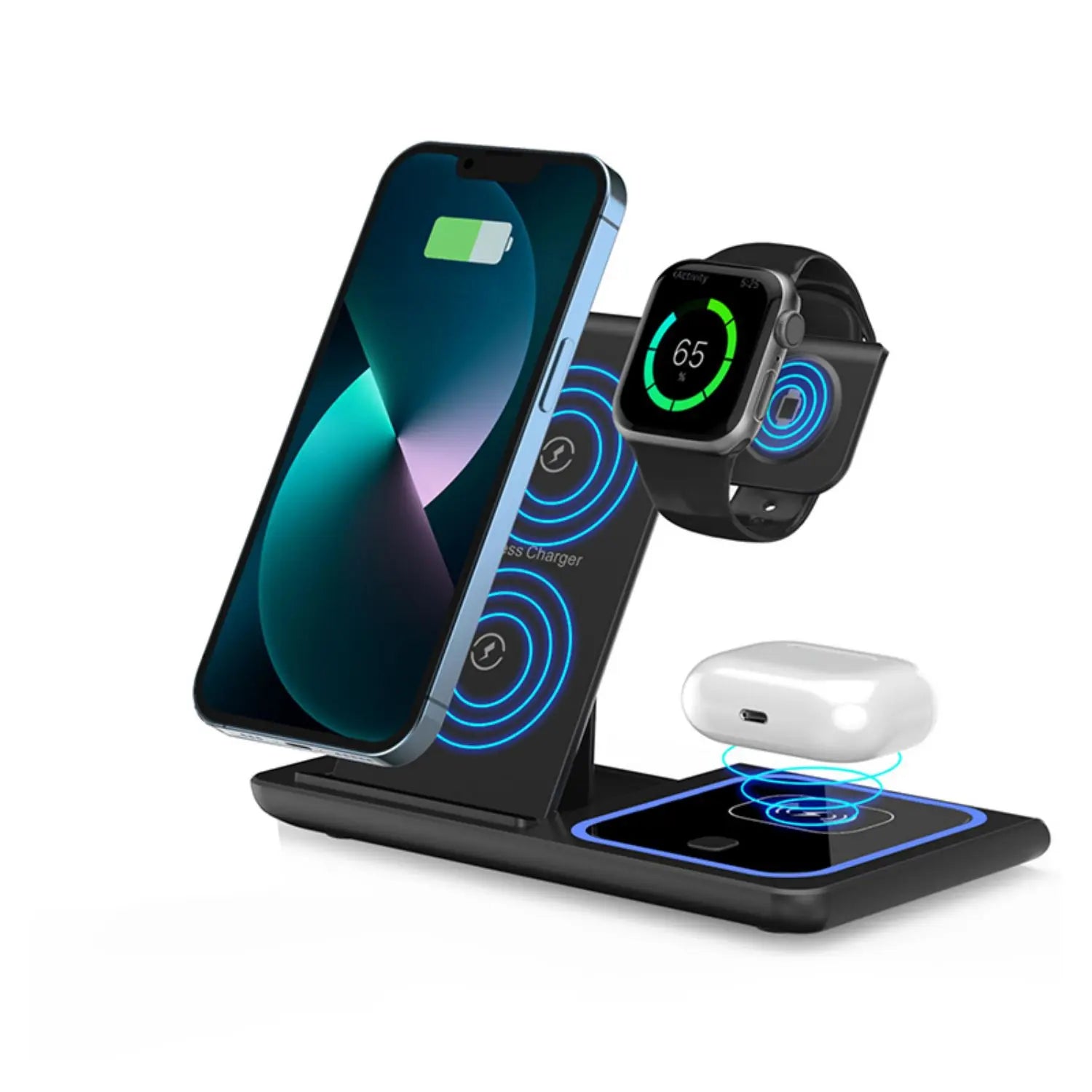 Foldable 3-in-1 Wireless Charging Dock